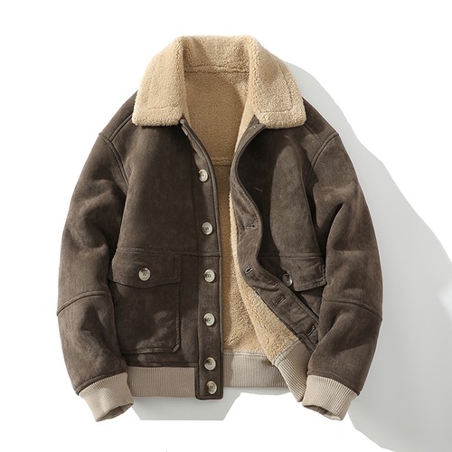 皮毛一体男士冬季大码夹克