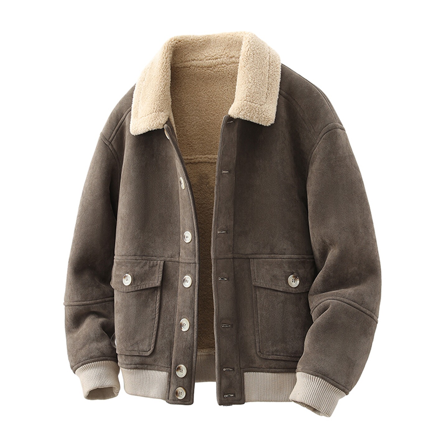 羊羔毛皮毛一体外套男女同款