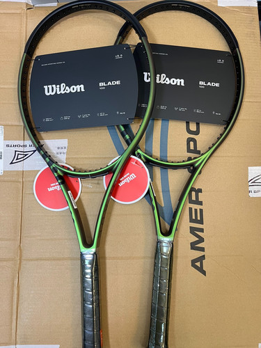 Wilson威尔胜网球拍blade V8全碳素极光绿专业网球拍300g萨巴仑卡