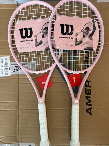 Wilson威尔胜樱花粉进阶网球拍碳素专业训练拍一体拍粉色单人拍女