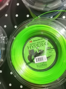 索林科Solinco Hyper G害怕鸡网球散线聚酯上旋控制五角线绿色线