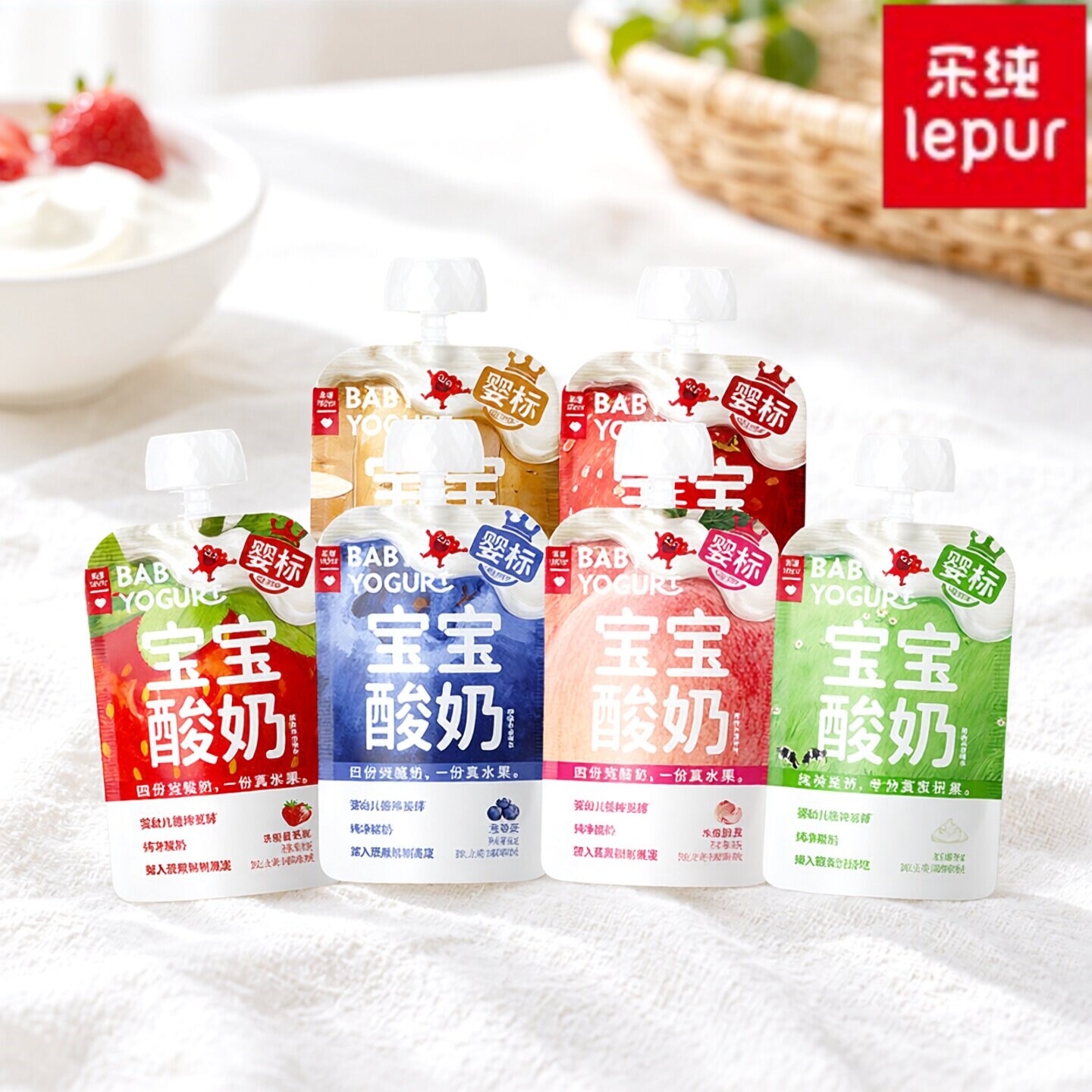 乐纯宝宝果蔬酸奶婴标80g图片