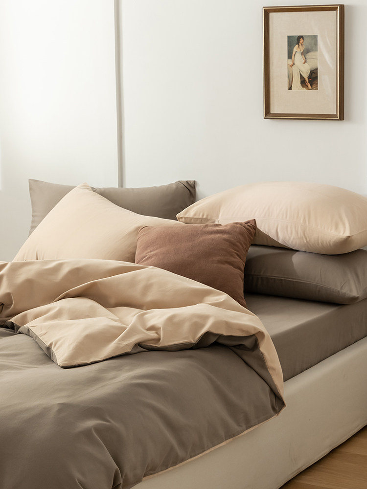 秋冬北欧100S纯棉磨毛四件套 加厚保暖全棉床上用品床单被套床笠