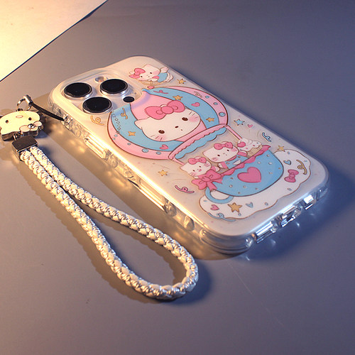 卡通热气球kt猫适用于苹果手机壳