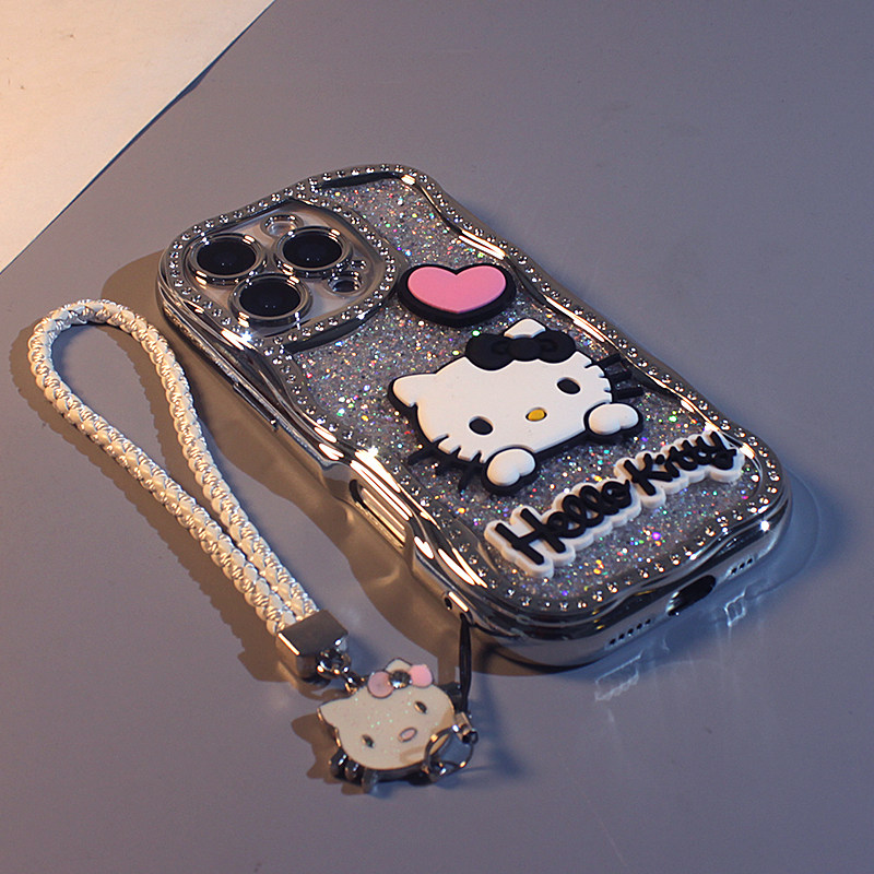 适用苹果16/15手机壳iPhone14promax镶钻立体可爱KT猫13新款卡通17高级感日韩女14硅胶全包15pro防摔保护套15,3C数码配件,手机保护套/壳,淘宝优惠券,粉丝福利购,淘宝优惠卷