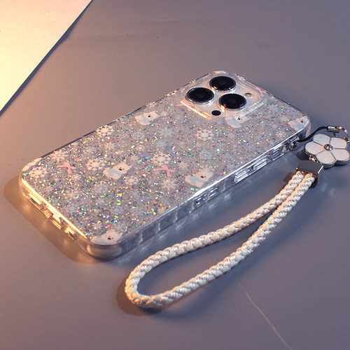 闪粉小狗适用苹果硅胶卡通手机壳