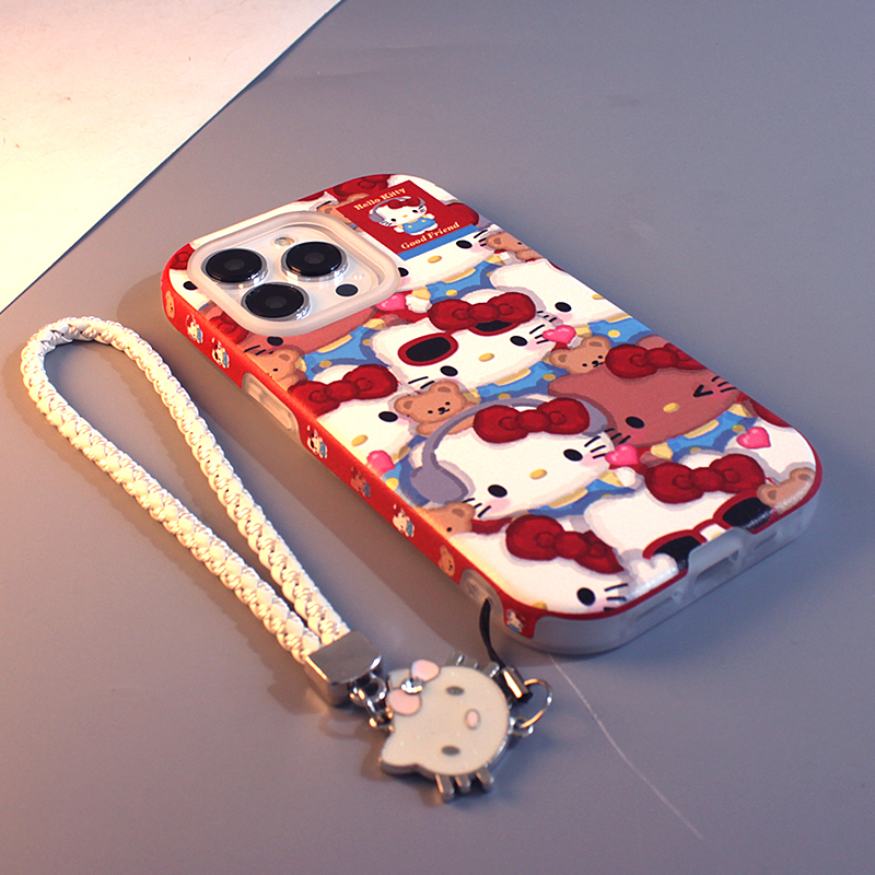 耳机KT猫适用苹果硅胶卡通手机壳