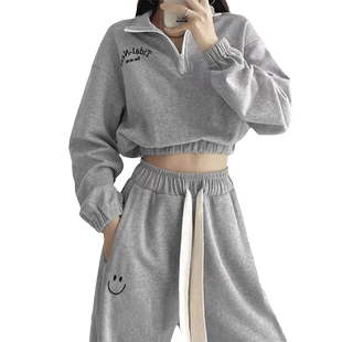 卫衣卫裤套装女早春秋冬女装新款小个子显高休闲时尚两件套高级感