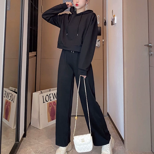 Осенний цветной комплект, толстовка с капюшоном для школьников, штаны, свободный крой