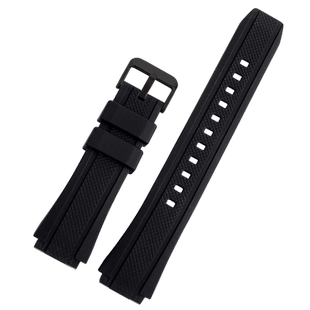 适配卡西欧学生运动手表MWA-100H硅胶橡胶手表带防水柔软 20mm男