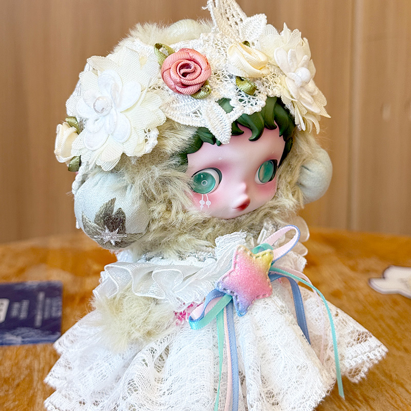 sp光织园SKULLPANDA冬日乐章系列搪胶毛绒公仔娃衣套装娃娃衣服