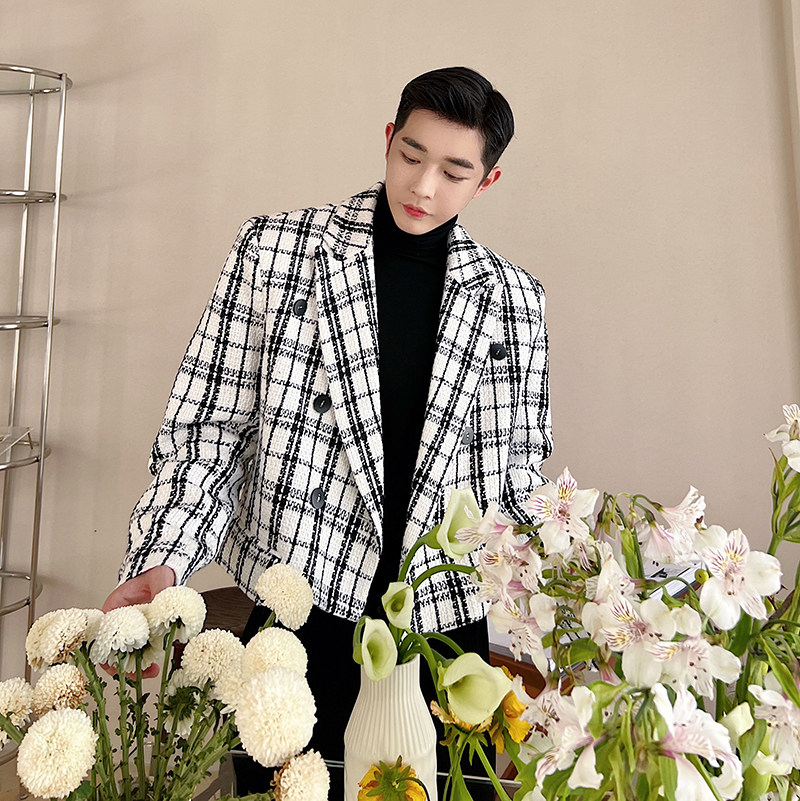 2026秋款气质百搭小香风复古粗花呢格子外套W2217P125，女装短外套，电商C212