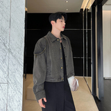 小众设计师复古美式水洗牛仔拉链夹克外套W2379P145，男装夹克，电商C212