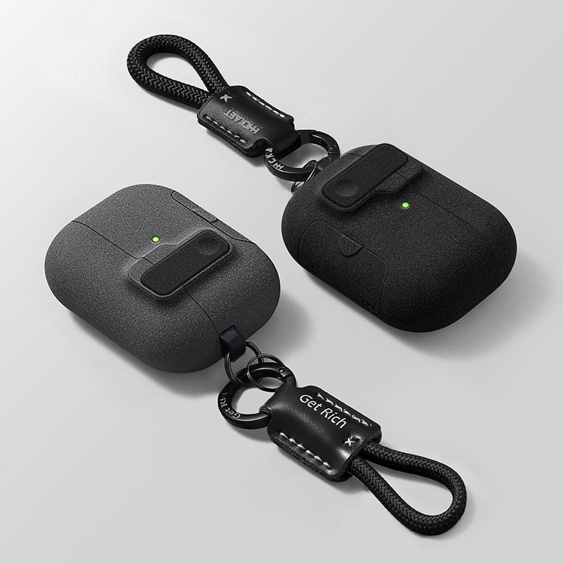 优思顿适用airpods4保护壳airpodspro3降噪版苹果耳机套磁吸3代高颜值男生设计感二代锁扣4代硅胶防开盖pro2