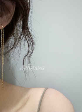 两戴长款链条耳线小众气质高级感流苏耳环简约显脸瘦耳饰s925银针