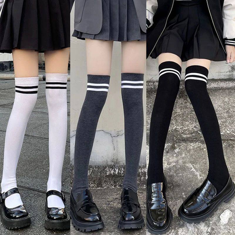 ins潮二杠条纹高筒袜春秋日系学院风jk长筒及膝袜小腿袜子女,女士内衣/男士内衣/家居服,连裤袜/打底袜,淘宝优惠券,粉丝福利购,淘宝优惠卷
