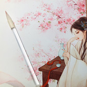 国风回潮 初学者新手画笔 梨花雨 引水轩水彩毛笔晕染铺色笔