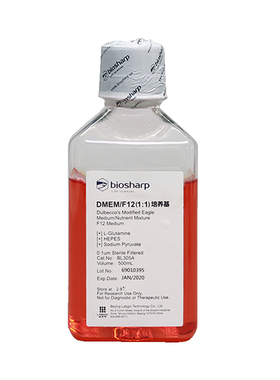 白鲨biosharp BL305A DMEM/F12 (1:1)液体培养基 含L-谷氨酰胺