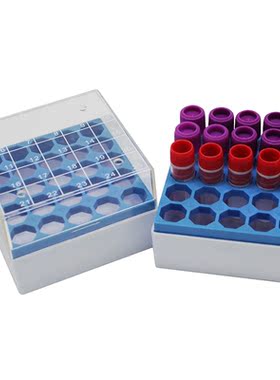 白鲨Biosharp BS-CBP20-25 2ml塑料冻存盒PC淡蓝色(PC 透明）