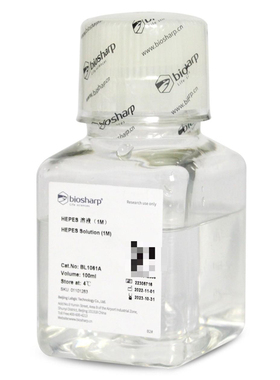 白鲨 Biosharp BL1061A HEPES溶液 两性离子缓冲剂 过滤除菌 1M