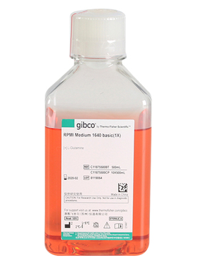 Gibco C11875500BT 国产RPMI1640培养基 含L-谷氨酰胺不含HEPES