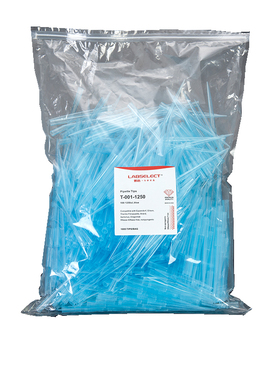 甄选LABSELECT T-001-1250 1250ul袋装吸头蓝色102.1mm 1000支/包