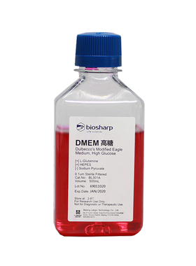 biosharp BL301A DMEM高糖液体培养基（不含丙酮酸钠不含HEPES）