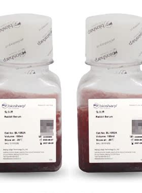白鲨 Biosharp BL1052A 兔血清 100ml 无菌采集