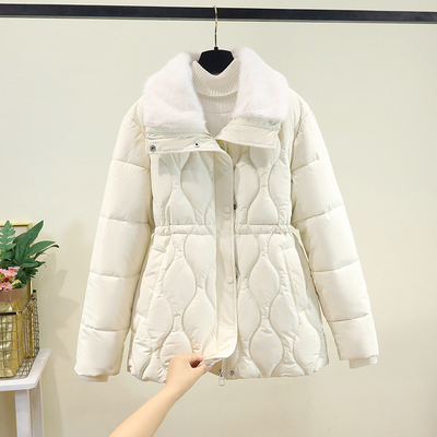冬季羽绒棉衣女中长款收腰显瘦棉服外套2025新款小个子加厚棉袄潮