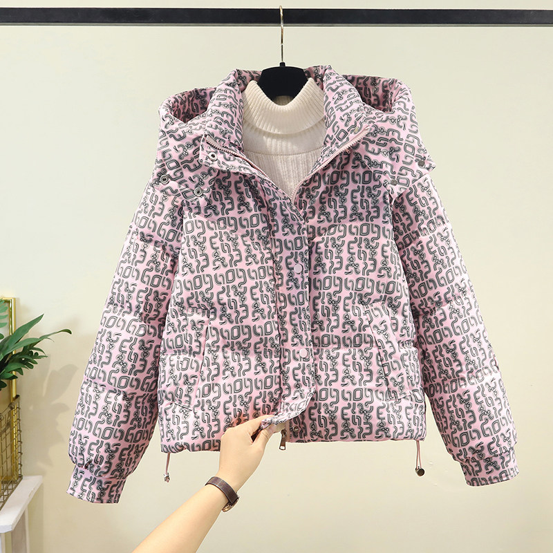 短款棉服2025冬季外套女新款可拆卸帽时尚棉衣宽松加厚保暖棉袄潮