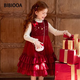 公主连衣裙子背心裙打底毛衣套装 2025冬季 套装 儿童女宝长袖 新款