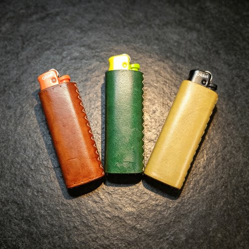 手工定制头层牛皮Cricket打火机