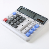 齐心计算器大号大屏大电脑按键财务会计专用太阳能多功能办公室财务用品