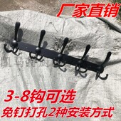 挂钩壁挂墙壁不锈钢北欧式 黑色挂衣钩衣帽钩卧室门后挂衣架免打孔