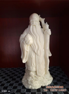 石雕山神土地公土地婆青石财神雕塑寺庙佛像雕刻观音菩萨雕像摆件