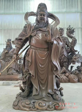 定制历史人物关公石雕雕像大刀关羽站像雕刻韦陀佛像雕塑摆件品