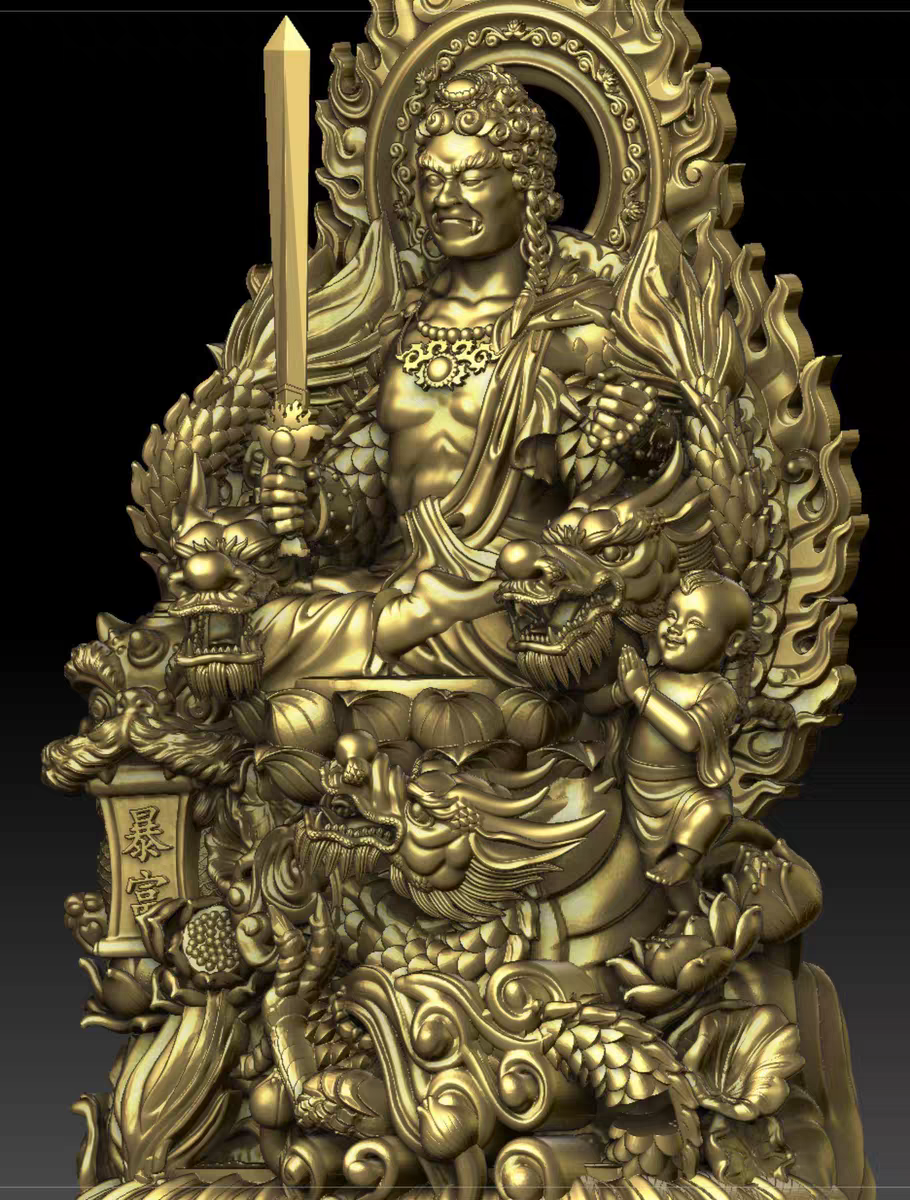 stl八大守护神 不动明王 3d 打印图纸高精度 可拆分