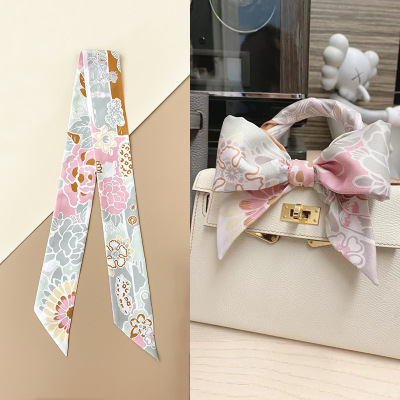 粉色真丝飘带系缠绑包手