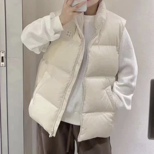 中国李宁vital系列男女同款 宽松立领简约保暖舒适羽绒马甲AMRU057