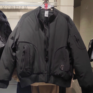 中国李宁新款 成龙联名功夫男女宽松保暖90％鸭绒短羽绒服AYMU305