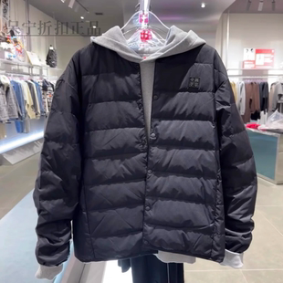 中国李宁VITAL系列男女款 羽绒服AYMU323 简约休闲轻薄保暖宽松短款