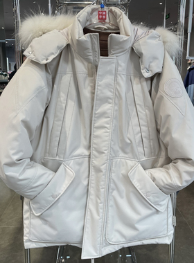 中国李宁中长款羽绒服男女冬季新款毛领防风保暖羽绒外套 AYMT037