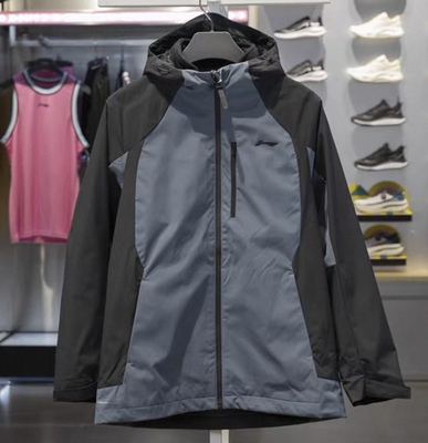 李宁健身系列三合一抓绒内胆防水防风透气耐磨风衣外套AWBU009