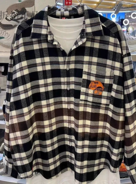 中国李宁马嘉祺同款男女宽松休闲潮流格子轻盈长袖衬衫ASHU555