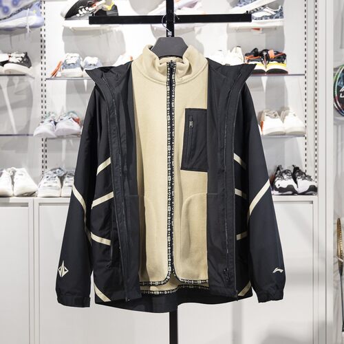 李宁巴特勒三合一摇粒绒风衣