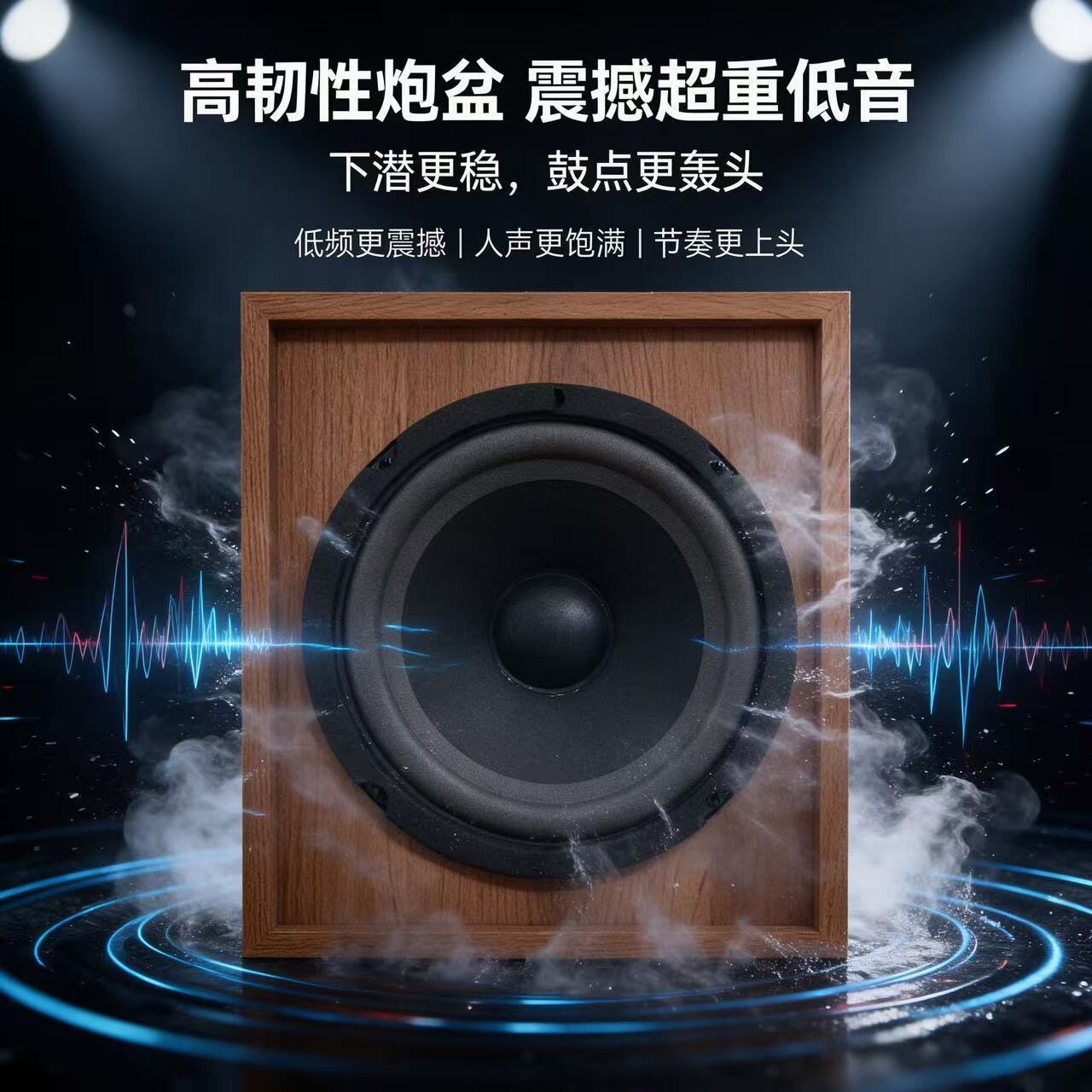 豪杰天韵发烧hifi级6.5寸低音炮超重低音喇叭无源低音炮音响音箱