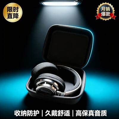 旗舰皮质适用飞利浦SHP9500 9600 便携耳机包收纳包