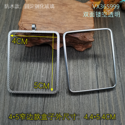 防水双面窄边唐卡嘎乌盒藏式教派吊坠护身朱砂保护壳子镶钢化玻璃