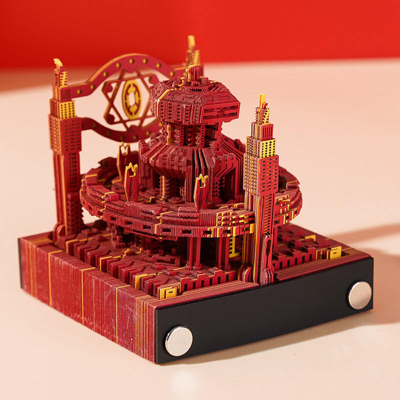 地球堡垒天权网红3d立体便签中国风纸雕定制便利贴diy手撕艺术品