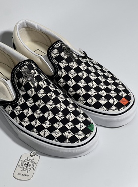 Remake克罗棋盘格低帮板鞋matty boy涂鸦手工绘制定制男女同款